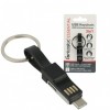 Kabel USB A => adapter v USB-C in Micro USB 3v1 obesek za ključe