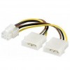 Kabel adapter napajalni MOLEX => PCI-Express 6 pin Goobay