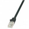KABEL PATCH UTP Cat 6   0,50m  RJ45 1Gbit LogiLink - črn (CP2023U)