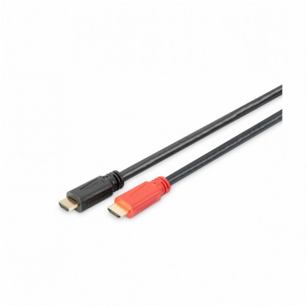 KABEL HDMI/HDMI M/M 10,0m Digitus kabel z ojačevalcem pozlačeni kontakti V1,4 (AK-330105-100-S)