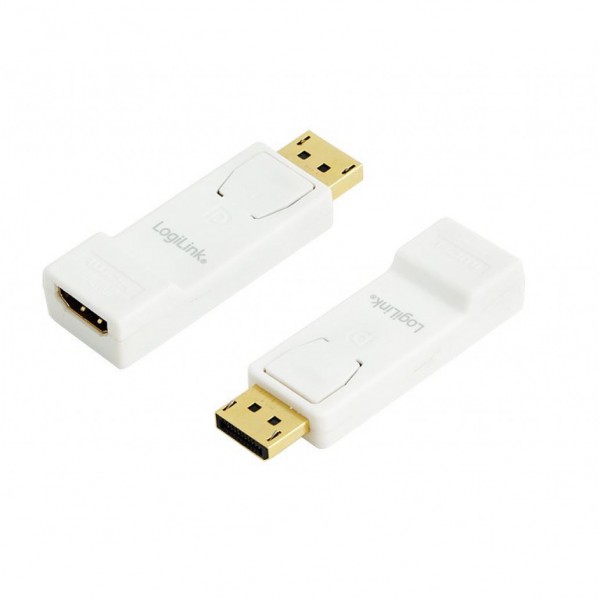 Adapter DisplayPort (m) => HDMI (ž) LogiLink z mehanizmom za zaklep (CV0057)