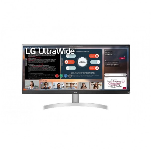 Monitor LG 68,5 cm (29,0") 29WN600-W 2560x1080 75Hz IPS 5ms 2xHDMI DisplayPort zvočniki 3H sRGB 99% HDR10 FreeSync srebrn 