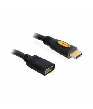 KABEL HDMI/HDMI M/F  2,0m podaljšek Delock črn ETH (83080)