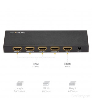 Adapter HDMI => 4xHDMI StarTech 3840x2160 60Hz F/F (ST124HD202)