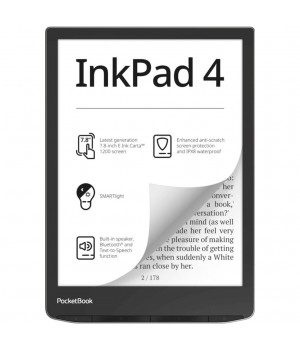E-bralnik/tablični računalnik 19,81 cm (7,8'') PocketBook InkPad 4 1GB/32GB - srebrn