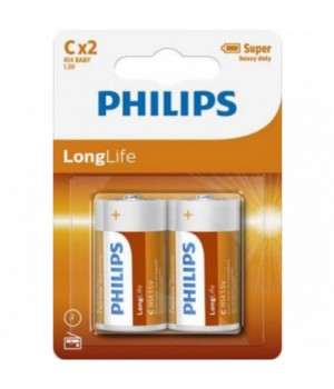 Baterijski vložek Philips 1,5V C/LR14 2 kos LONGLIFE BLISTER (R14L2B/10)