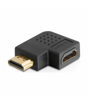 Adapter HDMI (m) => HDMI (ž) Delock 19-pin kotni desni