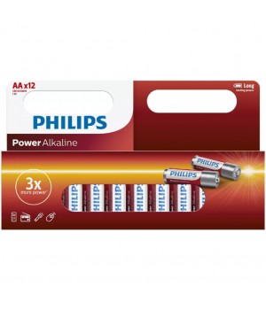 Baterijski vložek Philips 1,5V AA/LR6 12 kos Philips Power Alkaline (LR6P12W/10)