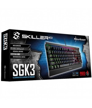 Tipkovnica Gaming USB SHARKOON SKILLER MECH SGK3 Kailh Red RGB slo tisk