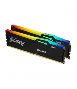 DDR5 32GB 5200MHz CL40 KIT (2x16GB) Kingston RGB Fury Beast XMP3.0 1,25V Fury črna (KF552C40BBAK2-32)