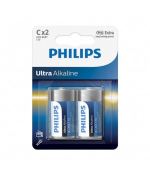 Baterijski vložek Philips 1,5V C/LR14 2 kos Philips Ultra Alkaline (LR14E2B/10)