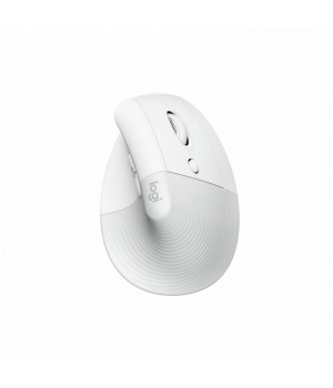 Miš Ergonomska Brezžična Logitech Lift Vertical - Bluetooth, bela (910-006475)