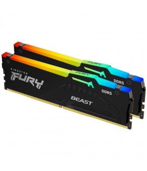 DDR5 16GB 5600MHz CL40 KIT (2x 8GB) Kingston RGB Fury Beast XMP3.0 1,25V Fury črna (KF556C40BBAK2-16)