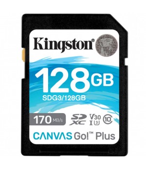 FLASH  SDXC 128GB Kingston - 170/90MB/s Canvas Go Plus UHS-I, V30 (SDG3/128GB)