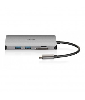 Priklopna postaja USB-C => D-LINK USB-C  8 v 1  HUB HDMI 4K USB 3.0 100W microSD/SD