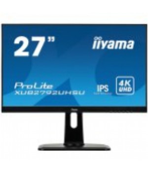 Monitor IIyama 68,6 cm (27,0") XUB2792UHSU-B1 3840x2160 UHD 4K IPS 4ms DVI HDMI DisplayPort USB-C(DP, 65W, HUB) 1/2xUSB zvočniki sRGB 100%