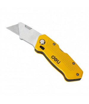 Pripomoček za servis - delovni nož Deli s trapeznim rezilom (EDL006Z) Utility Knife Deli Tools EDL006Z (yellow)
