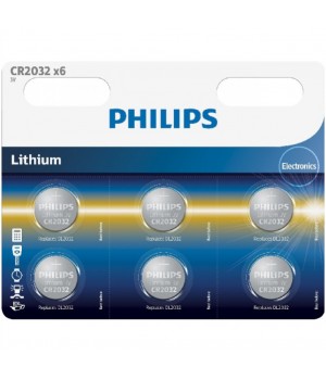 Baterija Litium CR2032 3V Philips 6 kos (CR2032P6/01B)