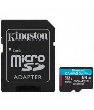 FLASH  SDXC-Micro  64GB Kingston - 170/70MB/s Ultra UHS-I Class10 (SDCG3/64GB) + adapter 