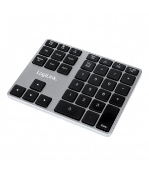 Tipkovnica LogiLink numerična brezžična Bluetooth aluminij - space grey (ID0187)