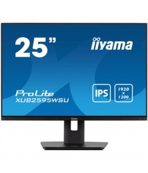 Monitor Iiyama 63,5 cm (25,0") XUB2595WSU-B5 1920x1200 IPS 4ms VGA HDMI DisplayPort 2xUSB2.0 Pivot Zvočniki  ProLite