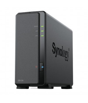 NAS ohišje Synology DS-124 All-In-One server 1x 2,5"/3,5" SATA HDD/SSD, 2x Gigabit LAN, 2x USB 3.0, 1GB RAM 