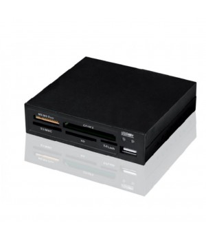 Čitalec kartic vgradni 3,5" USB 2.0 I-BOX Črn  - 85v1 (ZP0016)