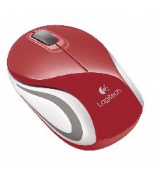 Miš  Logitech NoteBook Brezžična M187 optična nano rdeča (910-002737)