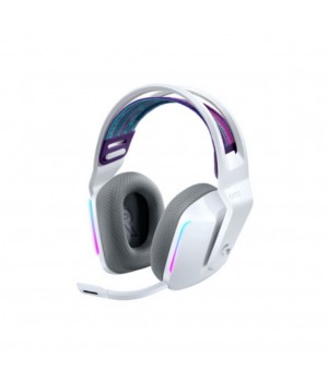 Slušalke brezžične naglavne 2.4GHz stereo Logitech G733 Lightspeed gaming z mikrofonom - bele (981-000883)
