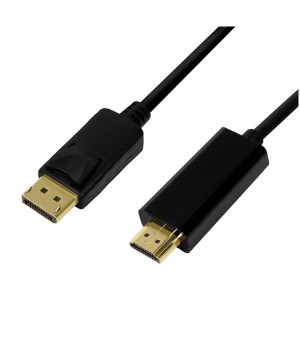 Kabel DisplayPort (m) => HDMI (m) 1,0m LogiLink 4K@30Hz - črn (CV0126)