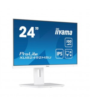 Monitor Iiyama 60,5 cm (23,8") XUB2492HSU-W6 1920x1080 100Hz IPS 0,4ms HDMI DisplayPort 4xUSB3,2 Pivot Zvočniki  sRGB99% ProLite bele barve