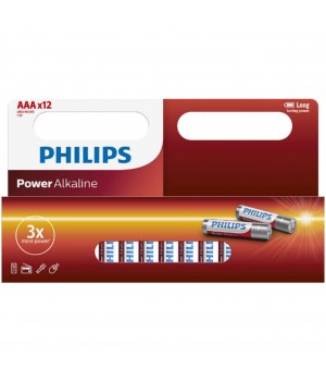 Baterijski vložek Philips 1,5V AAA/LR3 12 kos Philips Power Alkaline (LR03P12W/10)
