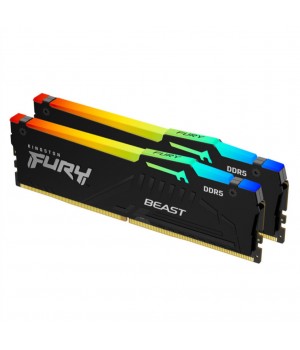 DDR5 64GB 6000MHz CL40 KIT (2x32GB) Kingston RGB Fury Beast XMP3.0 1,35V črna (KF560C40BBAK2-64)