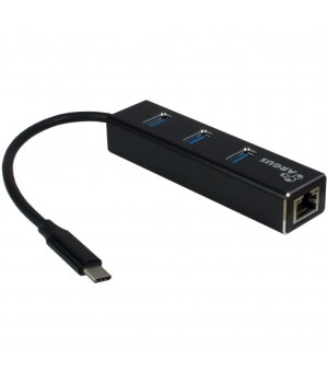 Priklopna postaja USB-C => 3x USB 3.0 1x RJ45 Inter-Tech Argus IT-410 (88885440) 