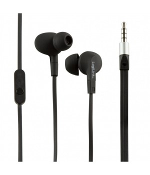 Slušalke LogiLink 3.5 ušesne vodoodporne IPX6 črne (HS0042)