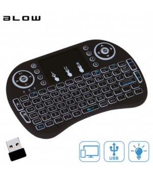 Tipkovnica BLOW brezžična za TV z daljincem Mini KS-2 US international mini TouchPad črna ()