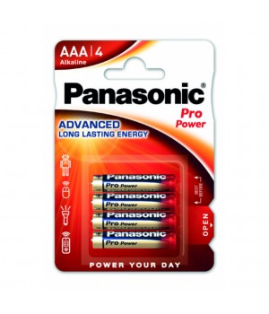 Baterijski vložek Alkalni 1,5V AAA/LR03 4 kos Panasonic PRO Power (LR03PPG/4BP)