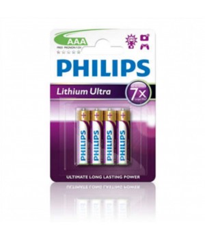 Baterijski vložek Philips 1,5V AAA/LR3 4 kos Philips Lithium Ultra (FR6LB4A/10)
